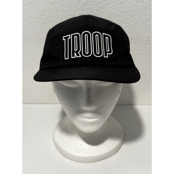 World of Troop Hat Cap 5 Panel Camp For The Real Ones Short Brim 80s 90s Hip Hop - Picture 1 of 9